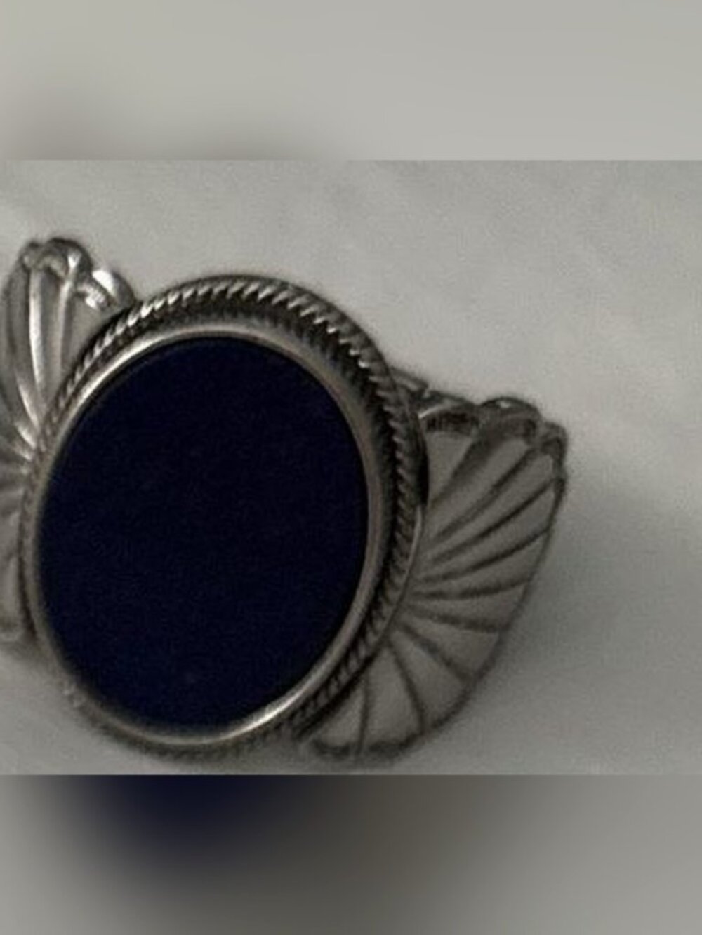 Southwestern Silver Cuff with Blue Stone